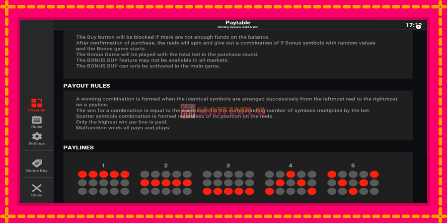 Sizzling Sevens Hold & Win - automato com gráficos brilhantes, foto 7