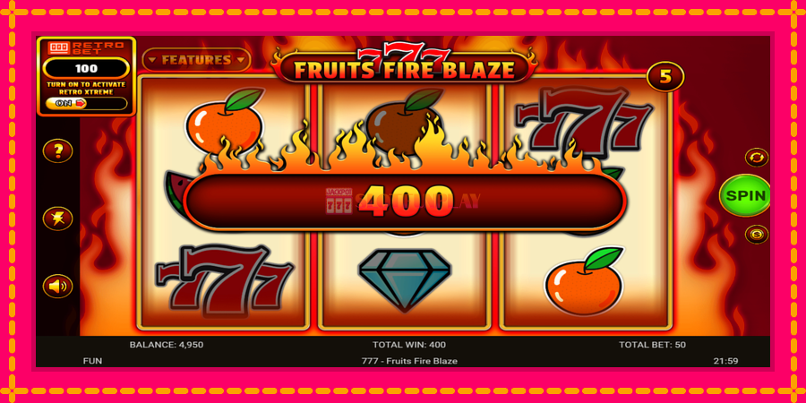 777 - Fruits Fire Blaze - automato com gráficos brilhantes, foto 4