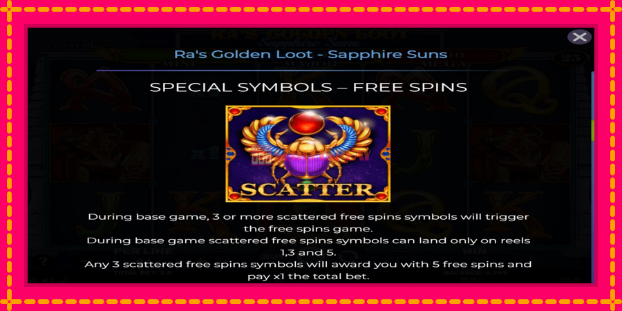 Ras Golden Loot - Sapphire Suns - automato com gráficos brilhantes, foto 4