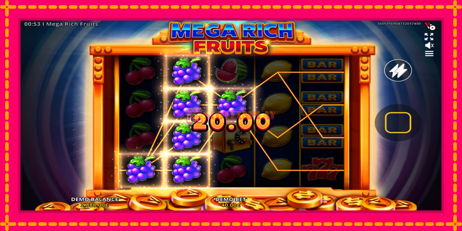 Mega Rich Fruits - automato com gráficos brilhantes, foto 4