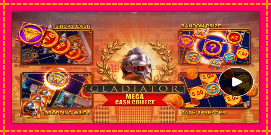 Gladiator: Mega Cash Collect - automato com gráficos brilhantes, foto 1