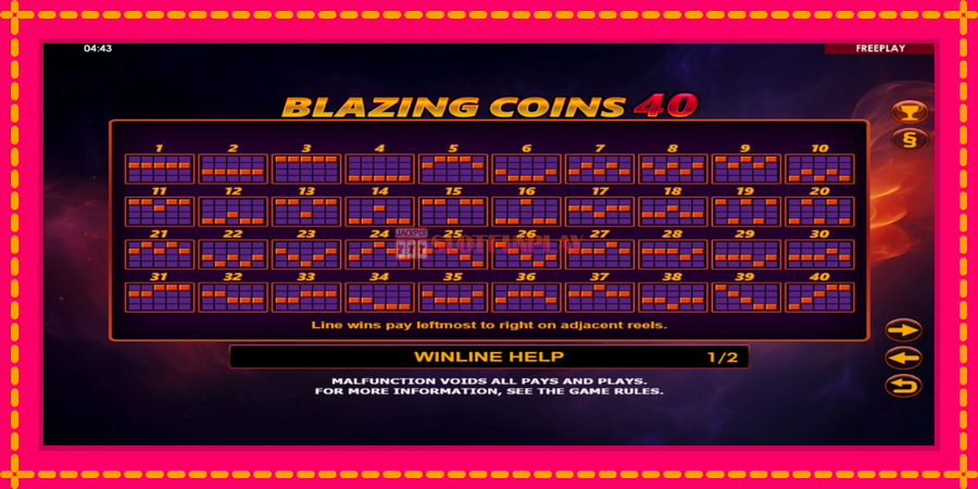 Blazing Coins 40 - automato com gráficos brilhantes, foto 5