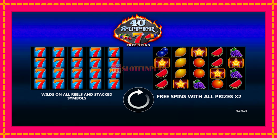 40 Super 7 Free Spins - automato com gráficos brilhantes, foto 1