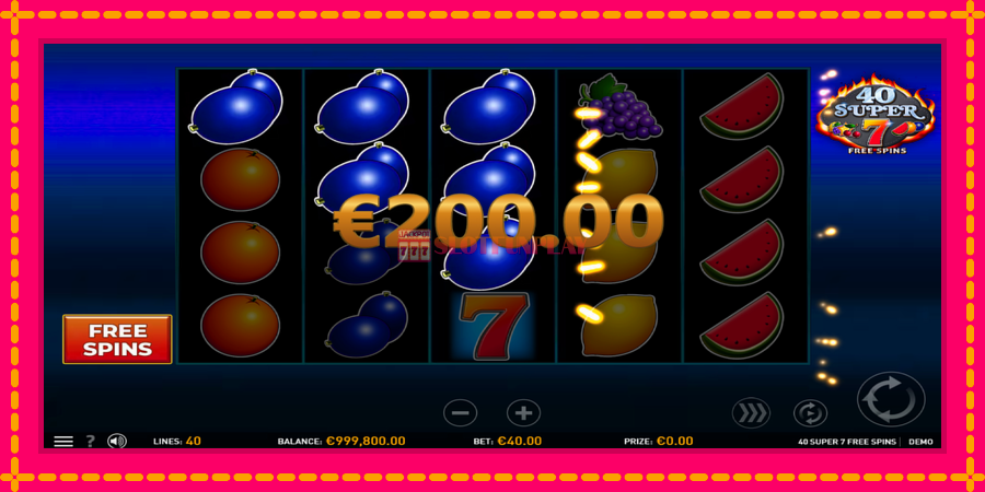 40 Super 7 Free Spins - automato com gráficos brilhantes, foto 3