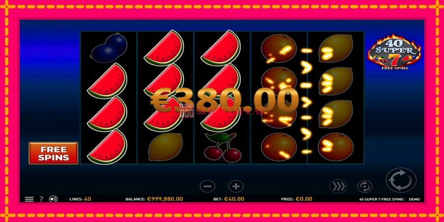 40 Super 7 Free Spins - automato com gráficos brilhantes, foto 4