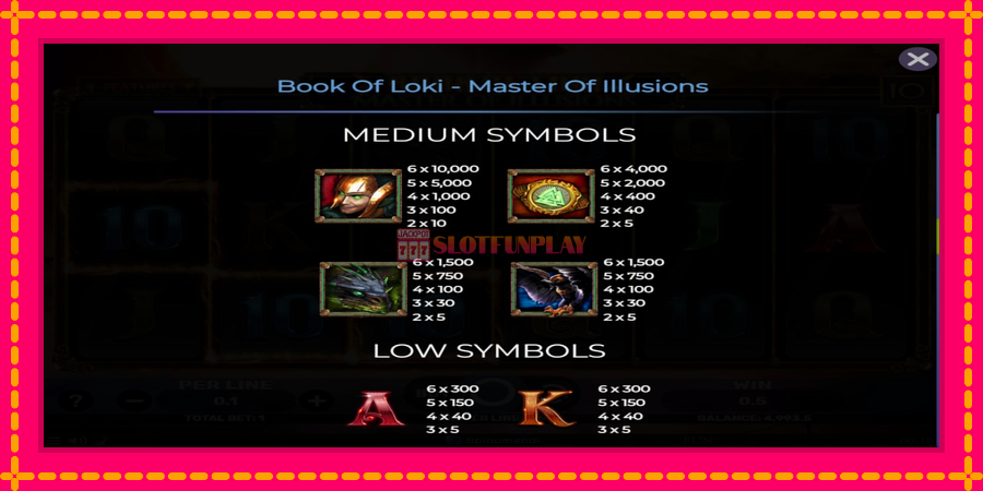 Book Of Loki - Master Of Illusions - automato com gráficos brilhantes, foto 5