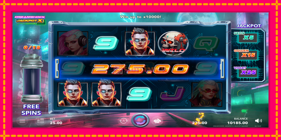 Dreamshock: Jackpot X - automato com gráficos brilhantes, foto 2