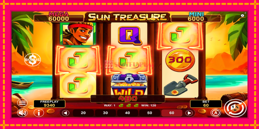 Sun Treasure Hold & Win - automato com gráficos brilhantes, foto 3