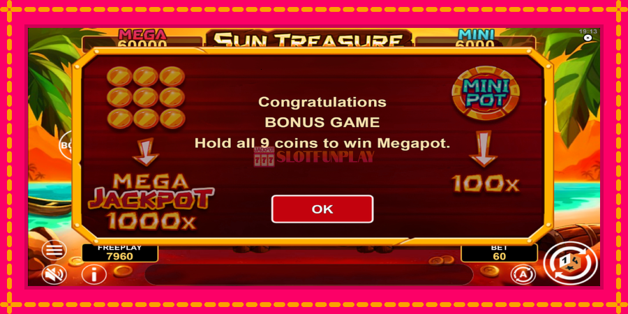 Sun Treasure Hold & Win - automato com gráficos brilhantes, foto 4