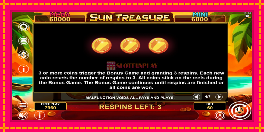 Sun Treasure Hold & Win - automato com gráficos brilhantes, foto 7