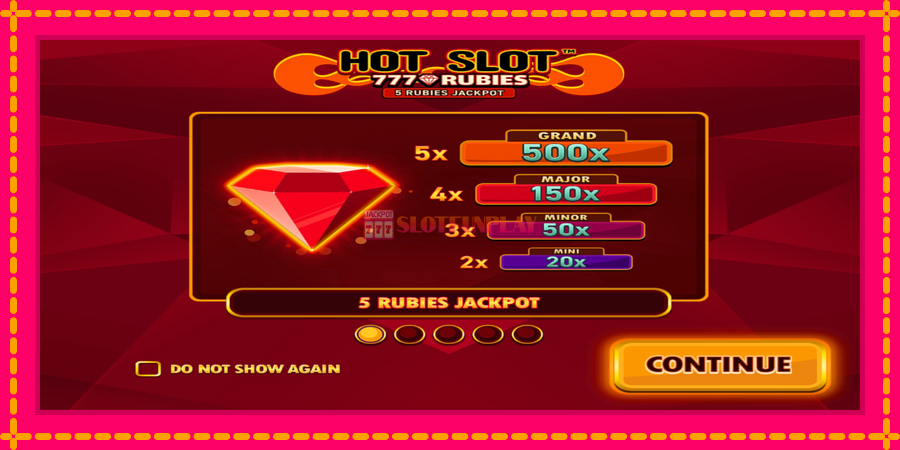 Hot Slot 777 Rubies Extremely Light - automato com gráficos brilhantes, foto 1