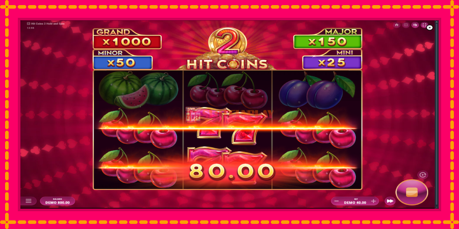 Hit Coins 2 Hold and Spin - automato com gráficos brilhantes, foto 4