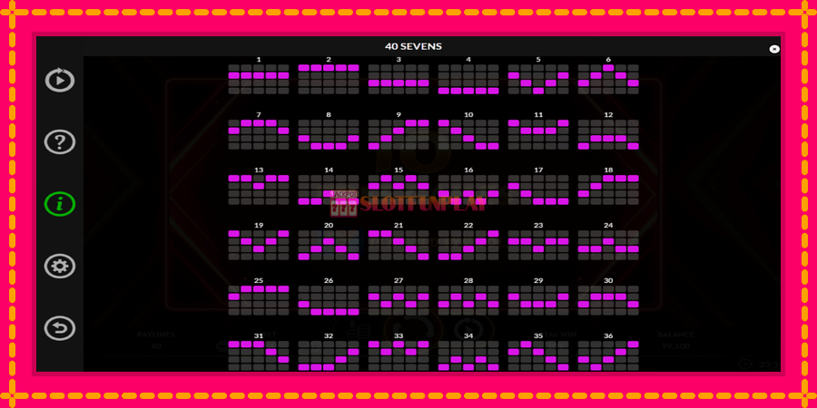 40 Sevens Buy Feature - automato com gráficos brilhantes, foto 7