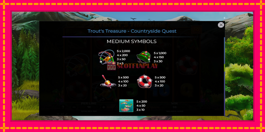 Trouts Treasure Countryside Quest - automato com gráficos brilhantes, foto 6