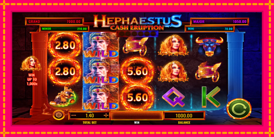 Cash Eruption Hephaestus - automato com gráficos brilhantes, foto 2