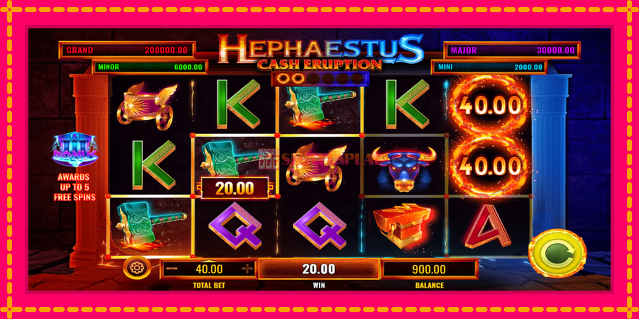 Cash Eruption Hephaestus - automato com gráficos brilhantes, foto 3