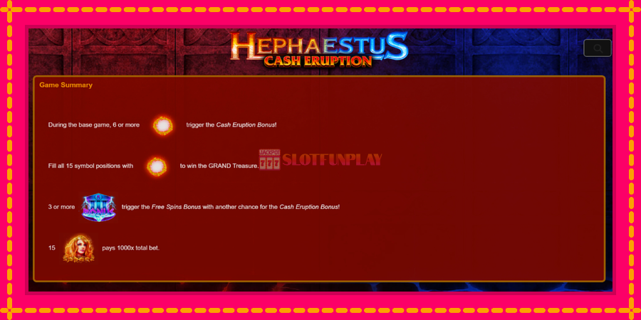 Cash Eruption Hephaestus - automato com gráficos brilhantes, foto 5