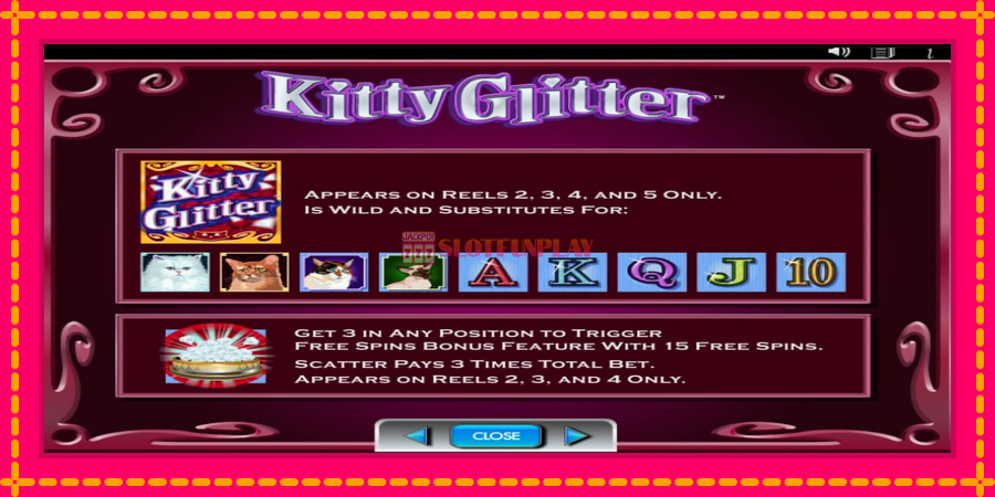 Kitty Glitter - automato com gráficos brilhantes, foto 5