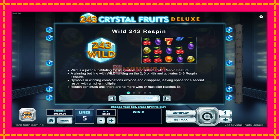 243 Crystal Fruits Deluxe - automato com gráficos brilhantes, foto 5