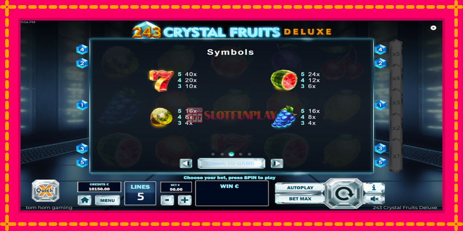 243 Crystal Fruits Deluxe - automato com gráficos brilhantes, foto 6