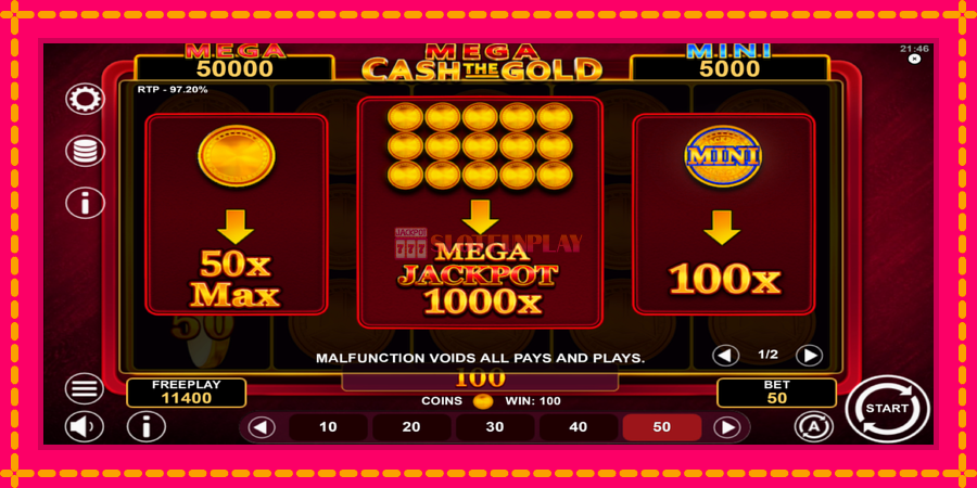 Mega Cash The Gold - automato com gráficos brilhantes, foto 6