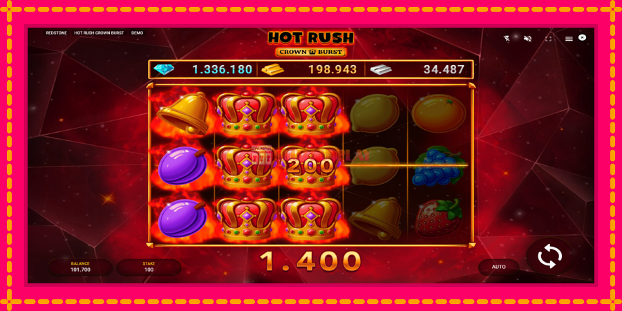 Hot Rush Crown Burst - automato com gráficos brilhantes, foto 4