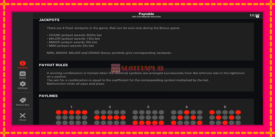 Ultra Coin Magnetic Bonus Buy - automato com gráficos brilhantes, foto 7
