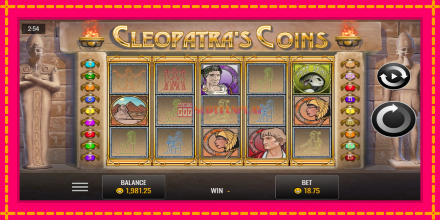 Cleopatra’s Coins - automato com gráficos brilhantes, foto 1