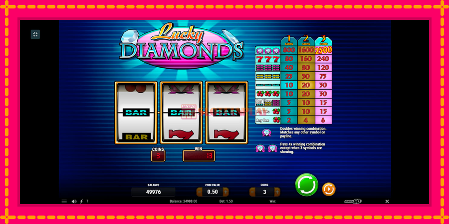 Lucky Diamonds - automato com gráficos brilhantes, foto 2