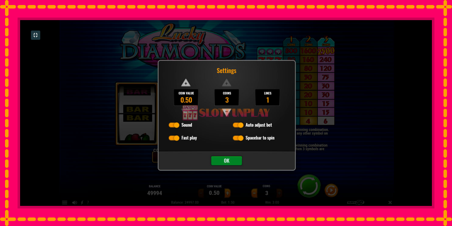 Lucky Diamonds - automato com gráficos brilhantes, foto 4