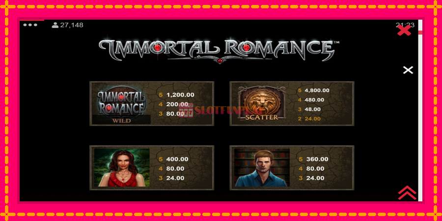 Immortal Romance - automato com gráficos brilhantes, foto 6