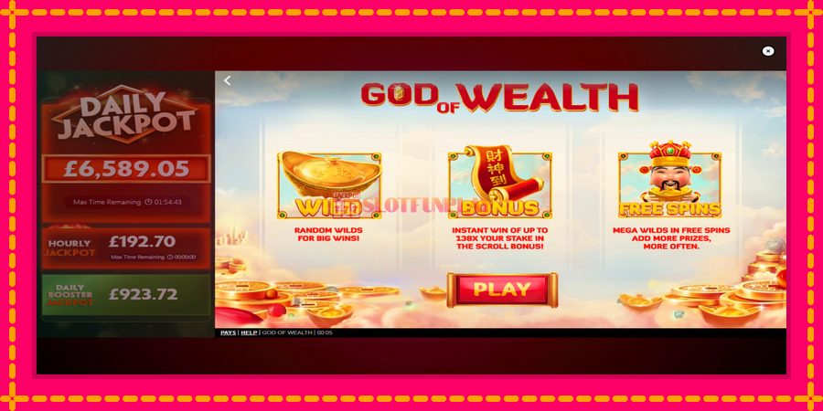 God of Wealth - automato com gráficos brilhantes, foto 1