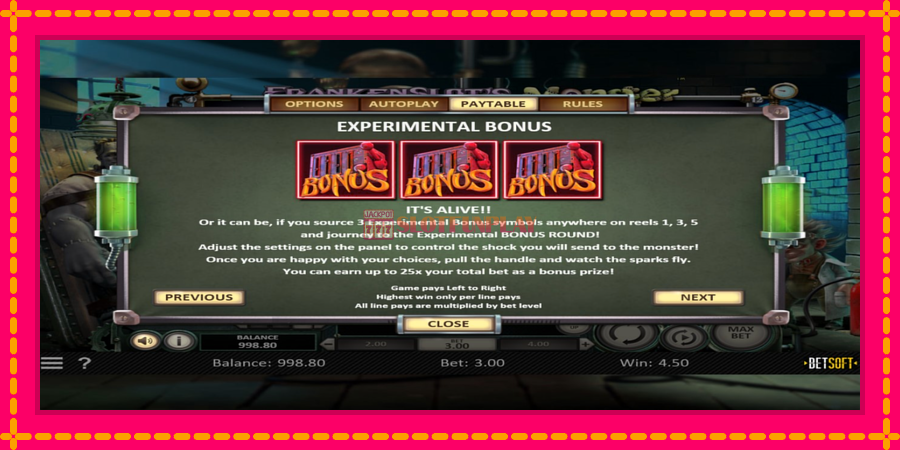 Frankenslots Monster - automato com gráficos brilhantes, foto 5