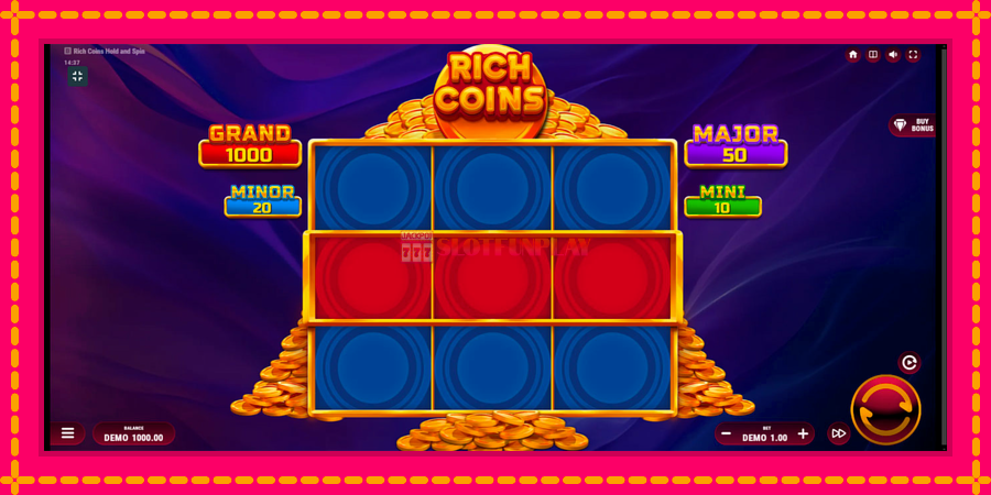 Rich Coins Hold and Spin - automato com gráficos brilhantes, foto 1