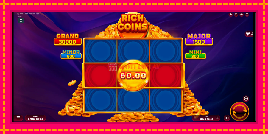 Rich Coins Hold and Spin - automato com gráficos brilhantes, foto 3