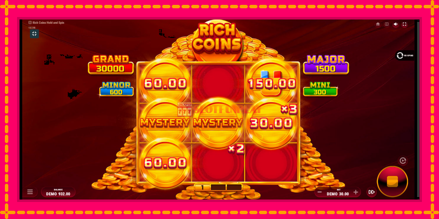 Rich Coins Hold and Spin - automato com gráficos brilhantes, foto 4