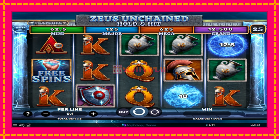 Zeus Unchained - Hold & Hit - automato com gráficos brilhantes, foto 2