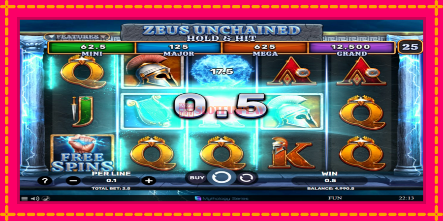 Zeus Unchained - Hold & Hit - automato com gráficos brilhantes, foto 3