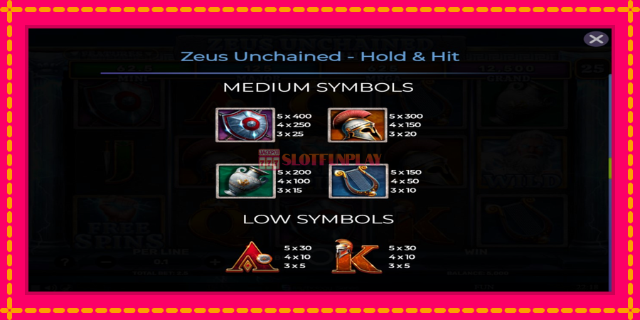 Zeus Unchained - Hold & Hit - automato com gráficos brilhantes, foto 6