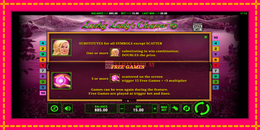 Lucky Ladys Charm Deluxe 6 - automato com gráficos brilhantes, foto 6