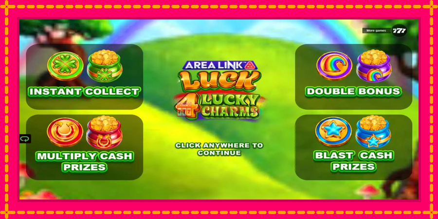 Area Link Luck 4 Lucky Charms - automato com gráficos brilhantes, foto 1