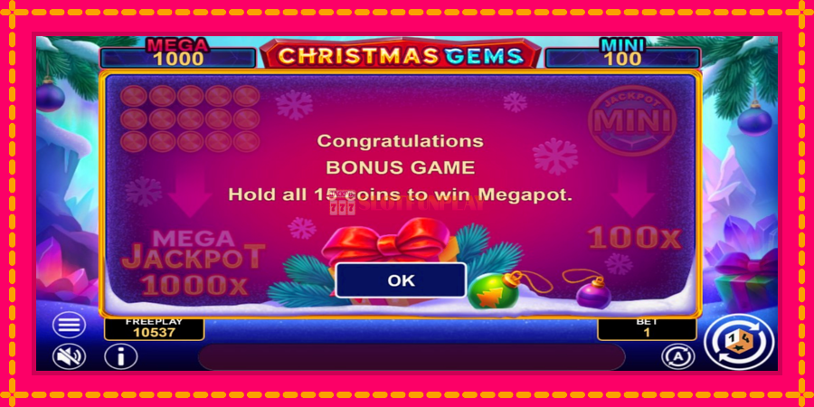 Christmas Gems Hold & Win - automato com gráficos brilhantes, foto 6