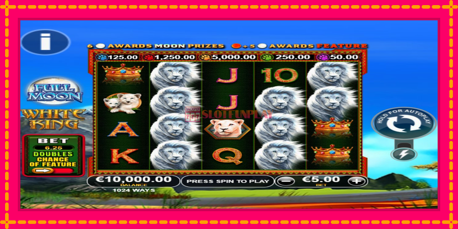 Full Moon: White King PowerPlay Jackpot - automato com gráficos brilhantes, foto 1