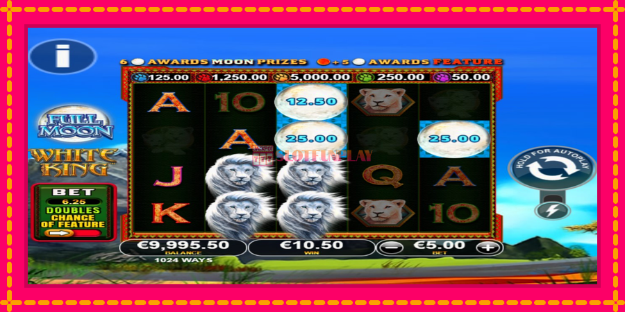 Full Moon: White King PowerPlay Jackpot - automato com gráficos brilhantes, foto 2