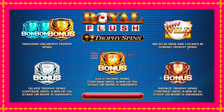 Royal Flush Trophy Spins - automato com gráficos brilhantes, foto 3