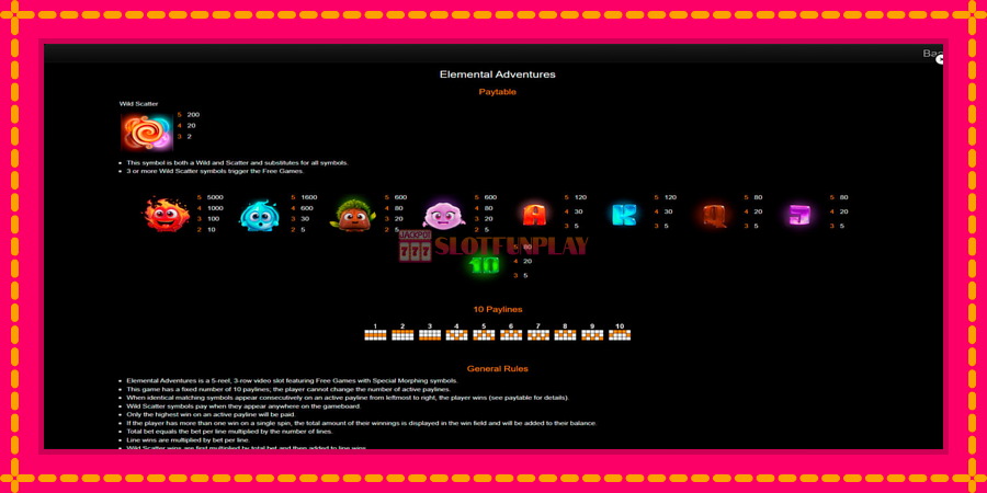 Elemental Adventures - automato com gráficos brilhantes, foto 7