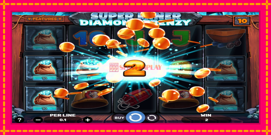 Super Miner - Diamond Frenzy - automato com gráficos brilhantes, foto 3