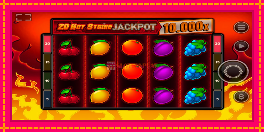 20 Hot Strike Jackpot - automato com gráficos brilhantes, foto 1