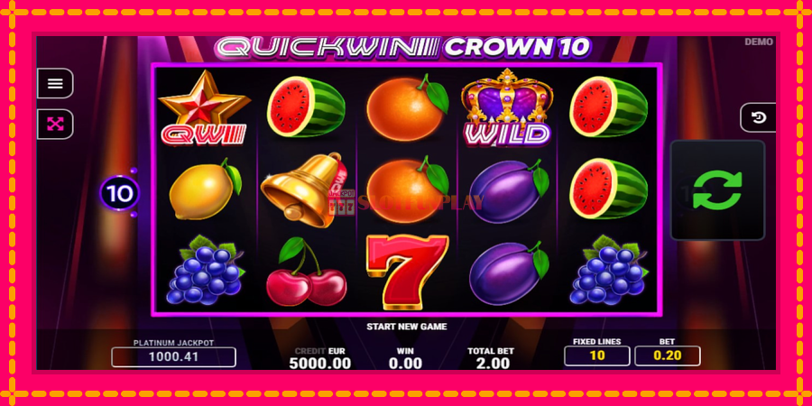 Quick Win Crown 10 - automato com gráficos brilhantes, foto 1