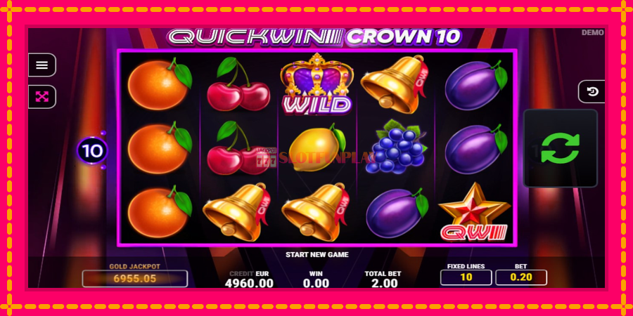 Quick Win Crown 10 - automato com gráficos brilhantes, foto 2